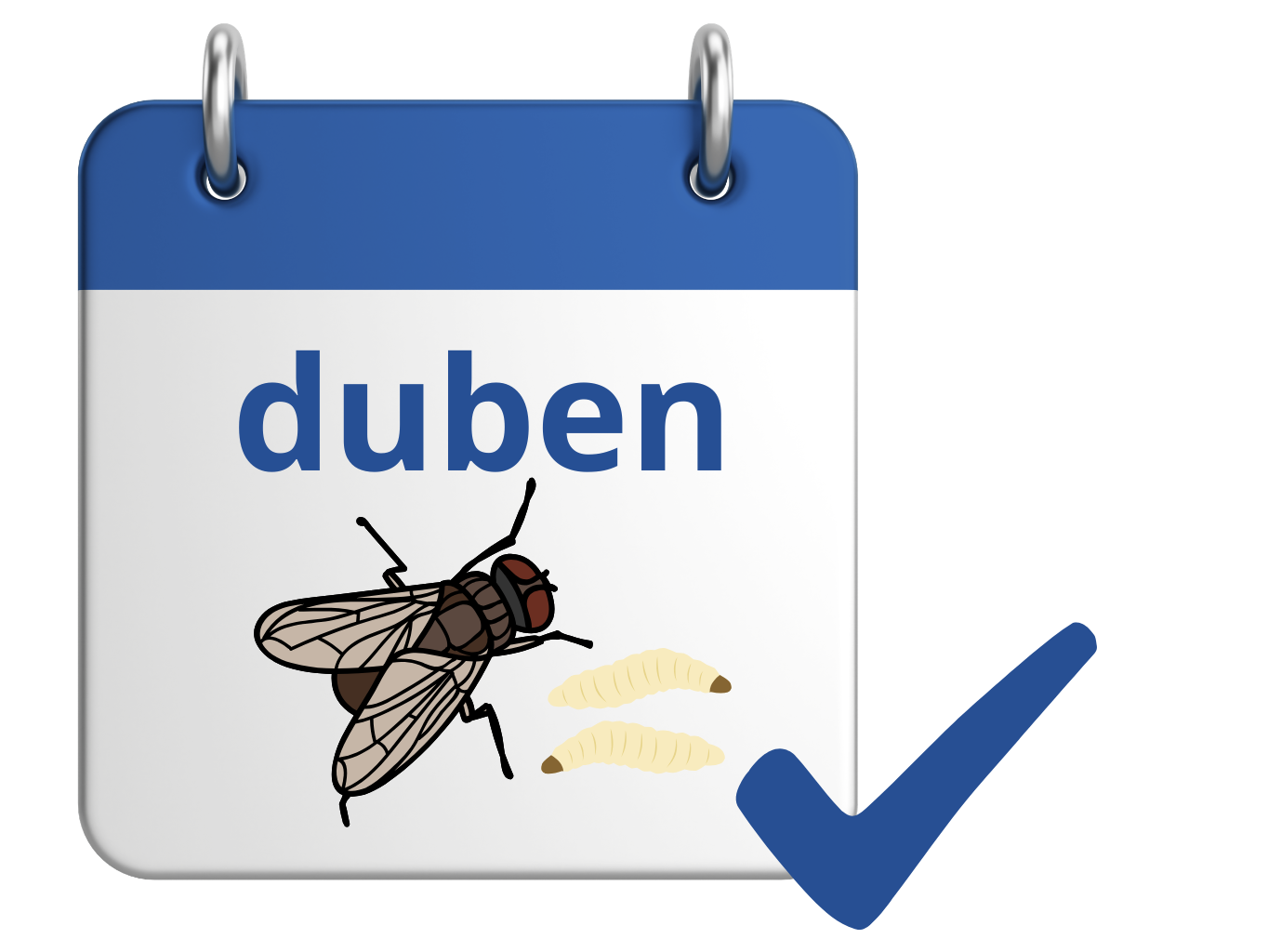 duben-začátek hubení much na farmě
